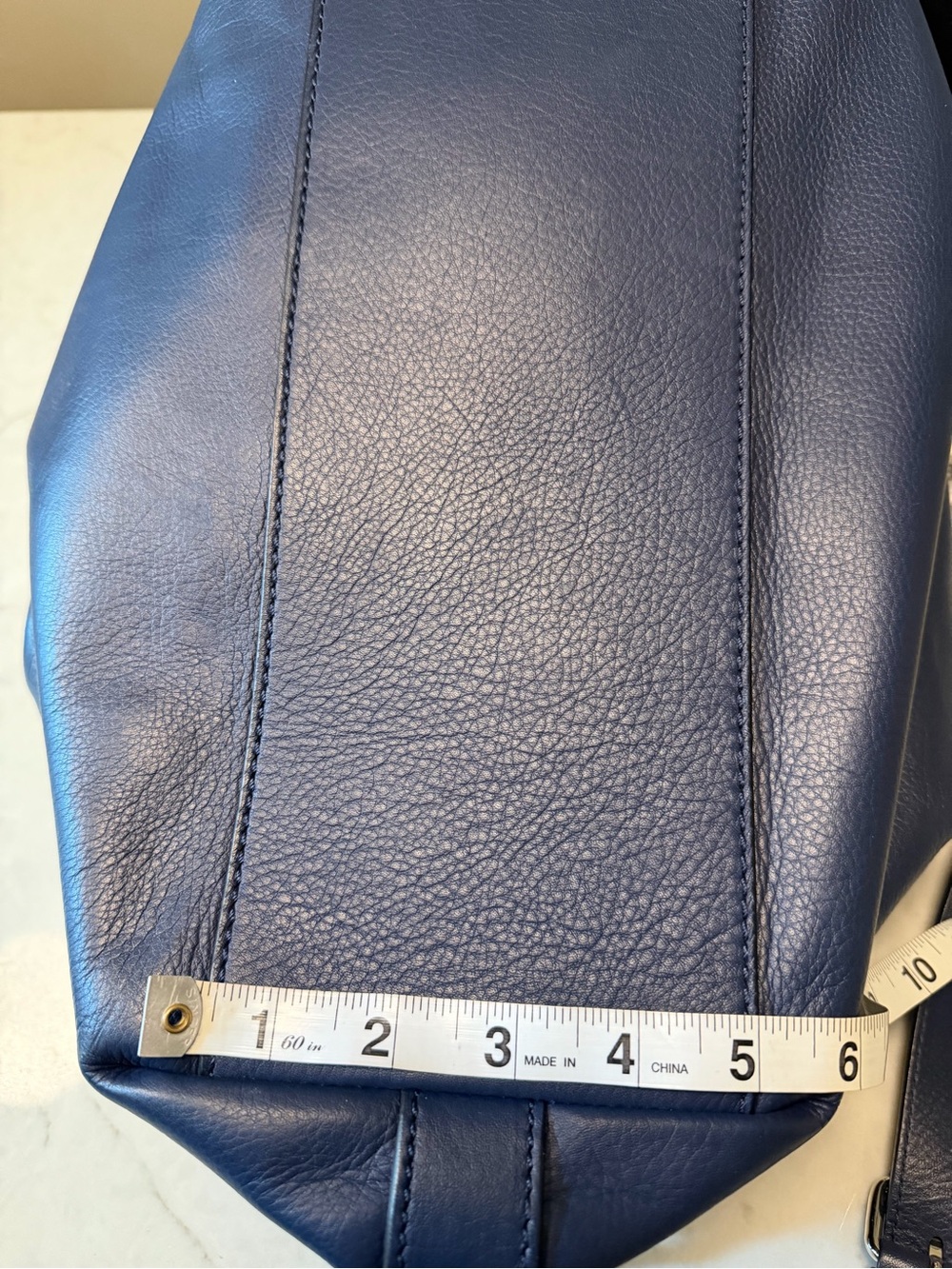 Givenchy Navy Leather Shoulder Tote - Picture 8 of 8